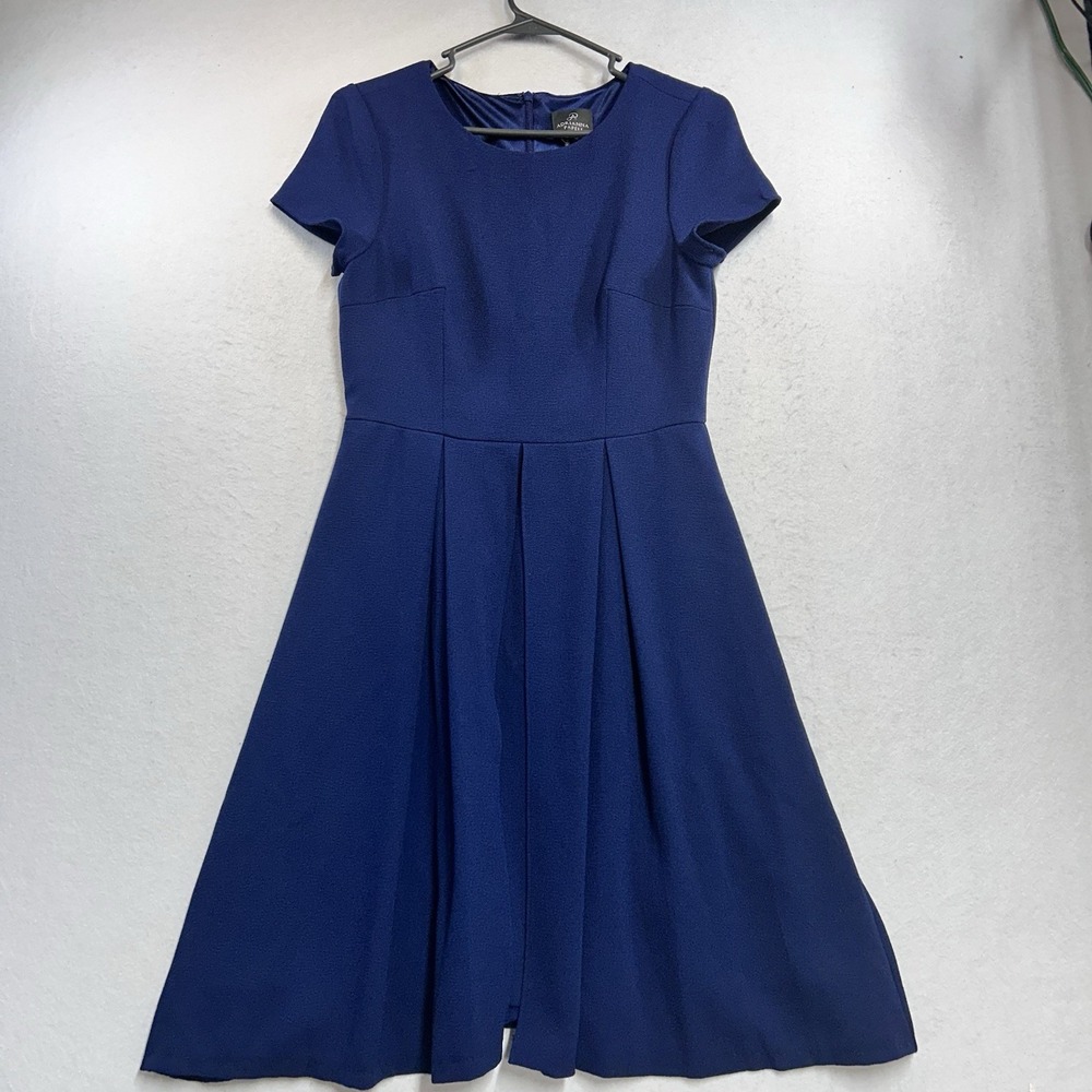 Adrianna Papell A Line Cocktail Navy  Dress Size US 4 Zip